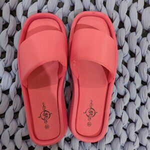Pink platform slides